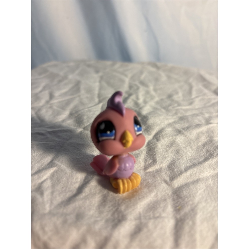Littlest Pet Shop Authentic 923 Pink Purple Cockatoo Blue Teardrop Eyes Hasbro